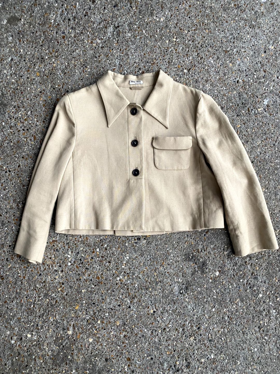 miu miu Minimal Cropped Jacket by MIU MIU in size M from COATS & JACKETS category