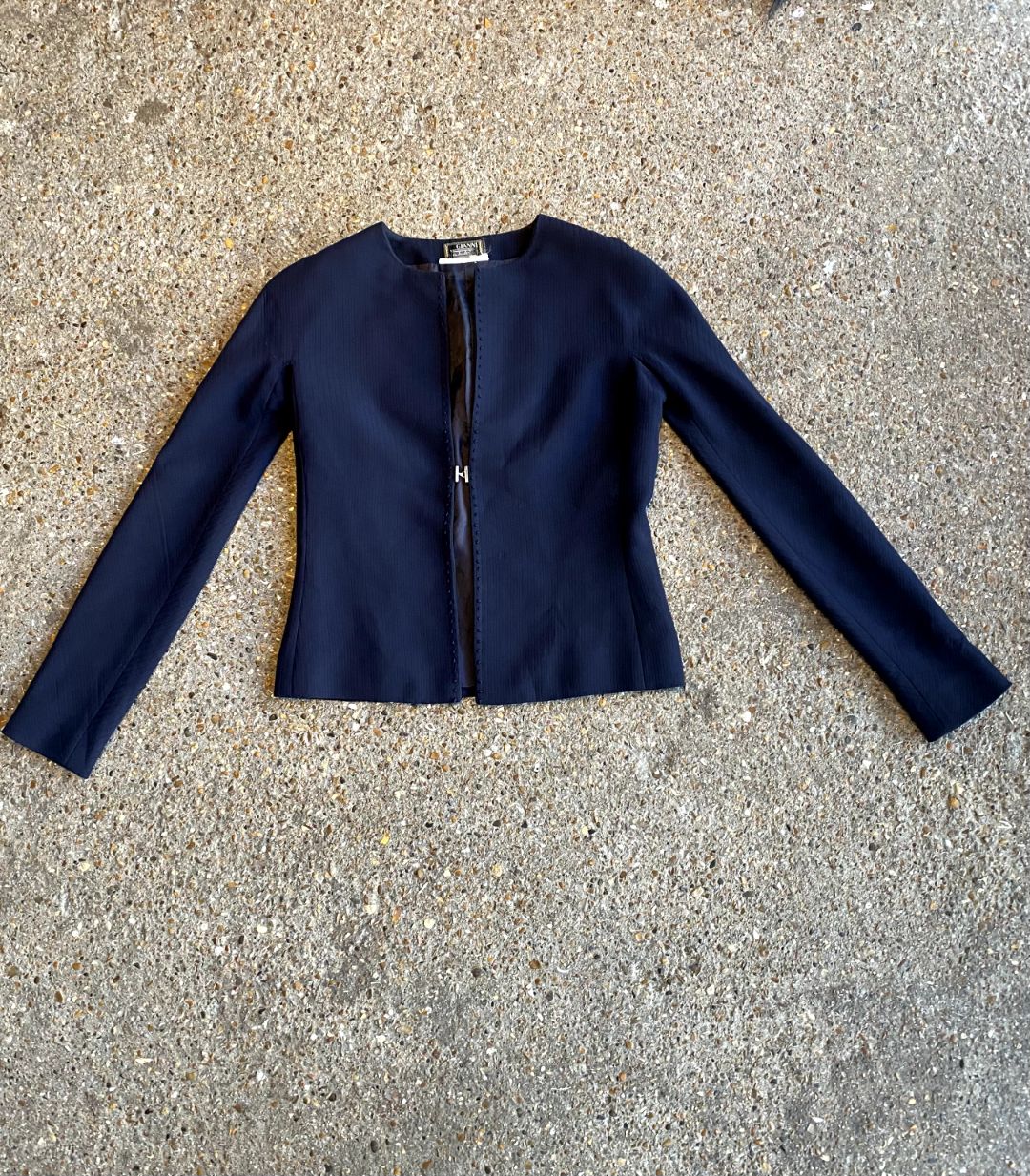 Versace Minimal Hook-Front Jacket by VERSACE in size S from COATS & JACKETS category