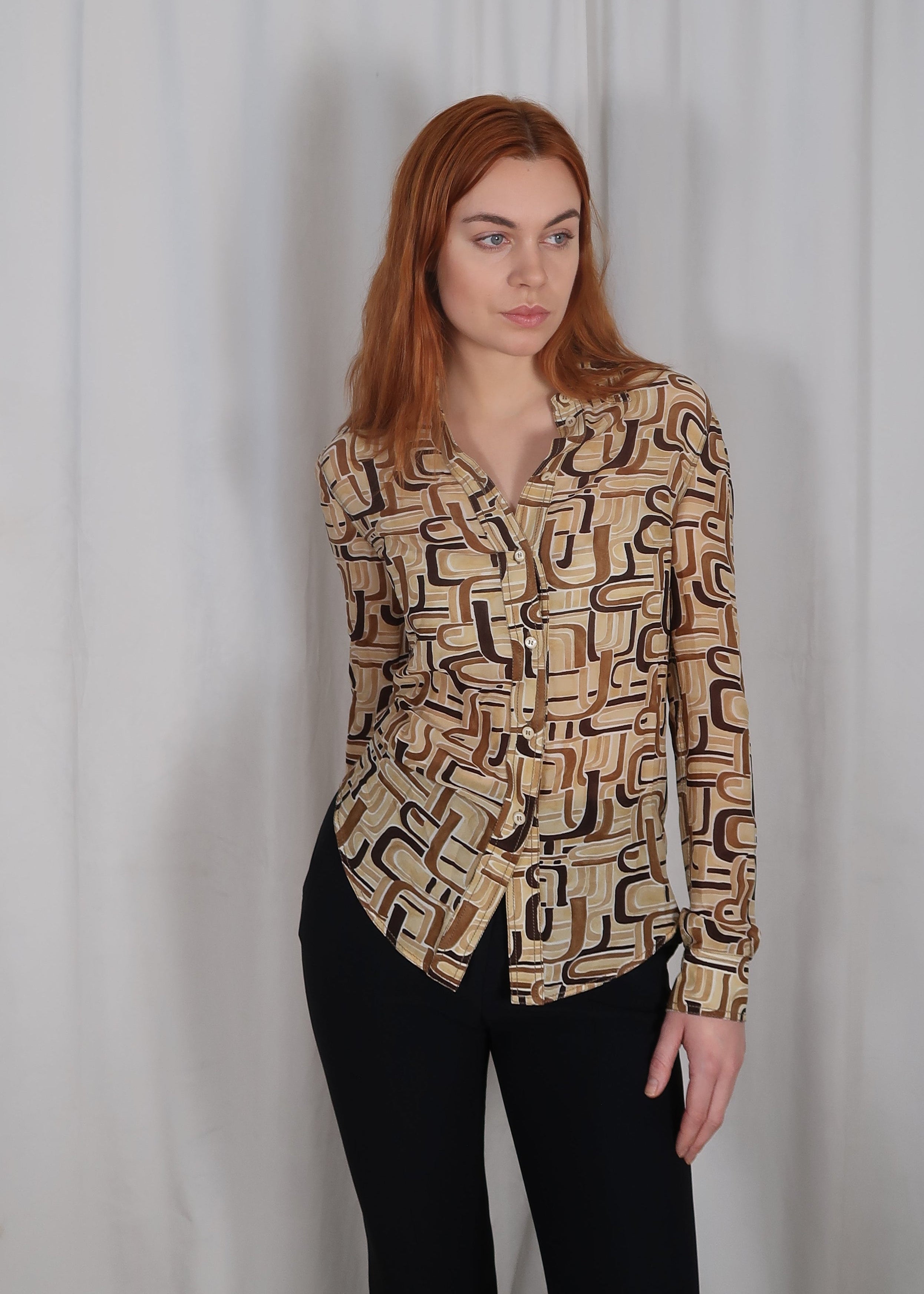 Prada silk shirt, Fall 1996 by PRADA in size IT 42 from TOPS category