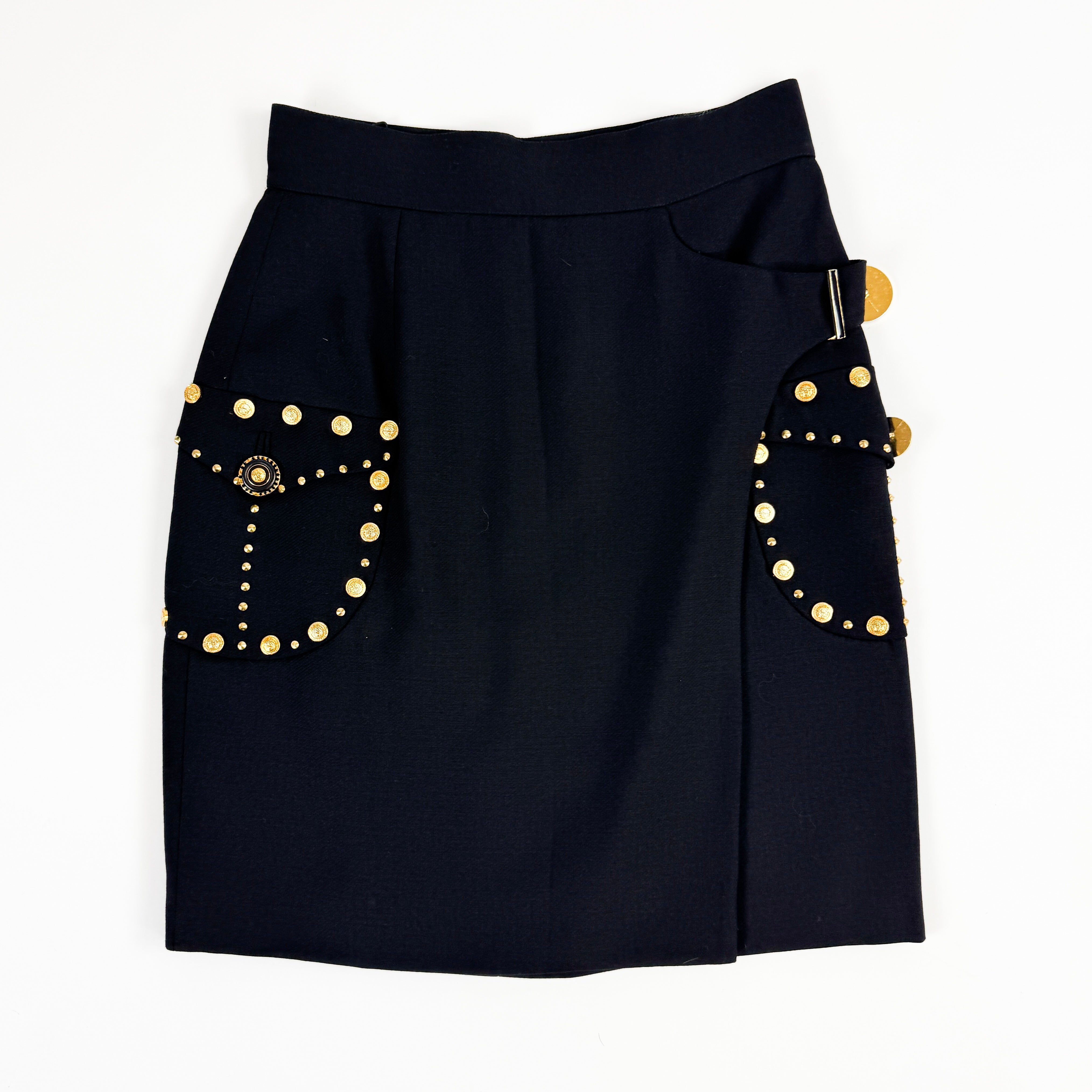 Versace Embellished Wool Pencil Skirt FW1992 by VERSACE in size XS from SKIRTS category
