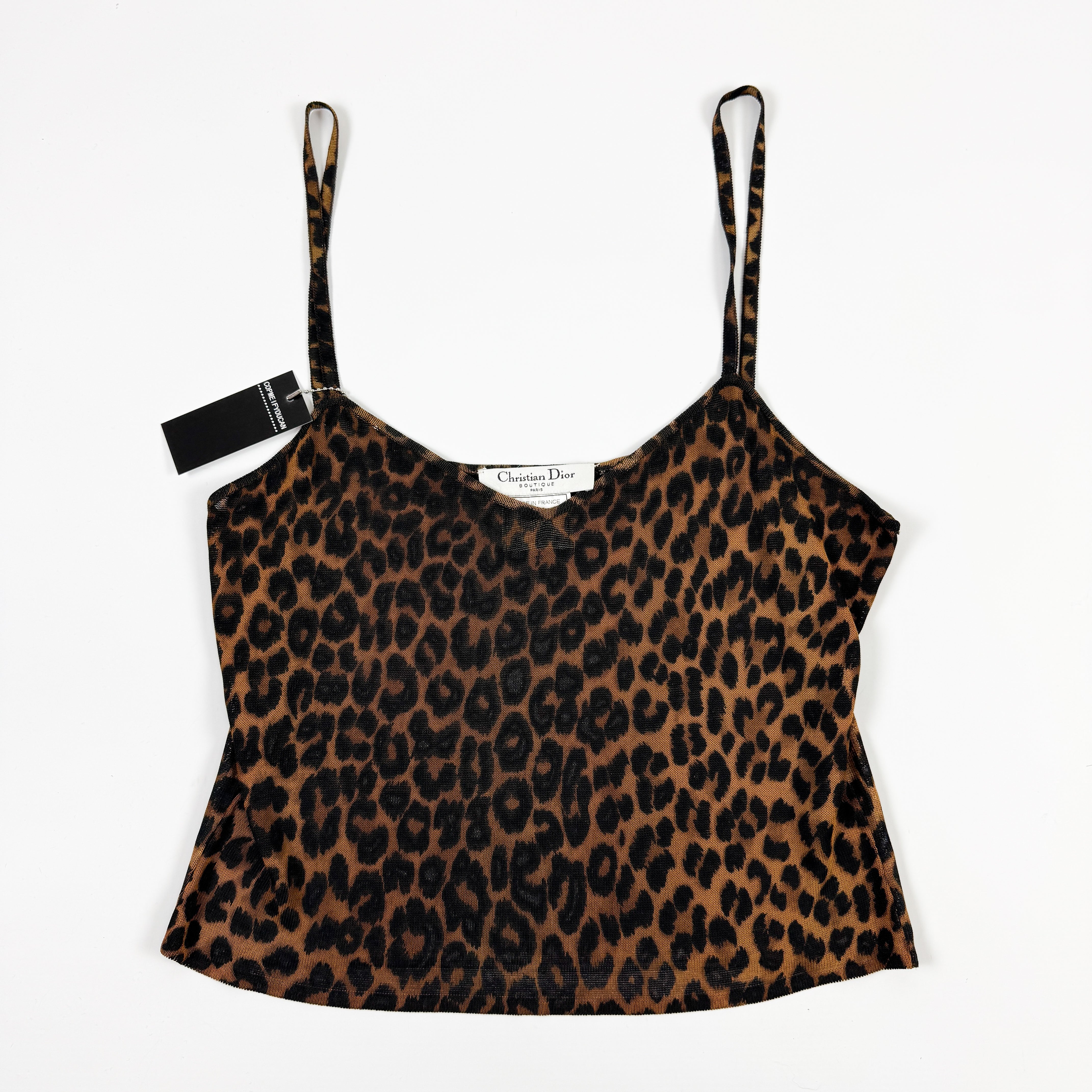 Dior Leopard Camisole Top FW2000 by DIOR in size M from TOPS category