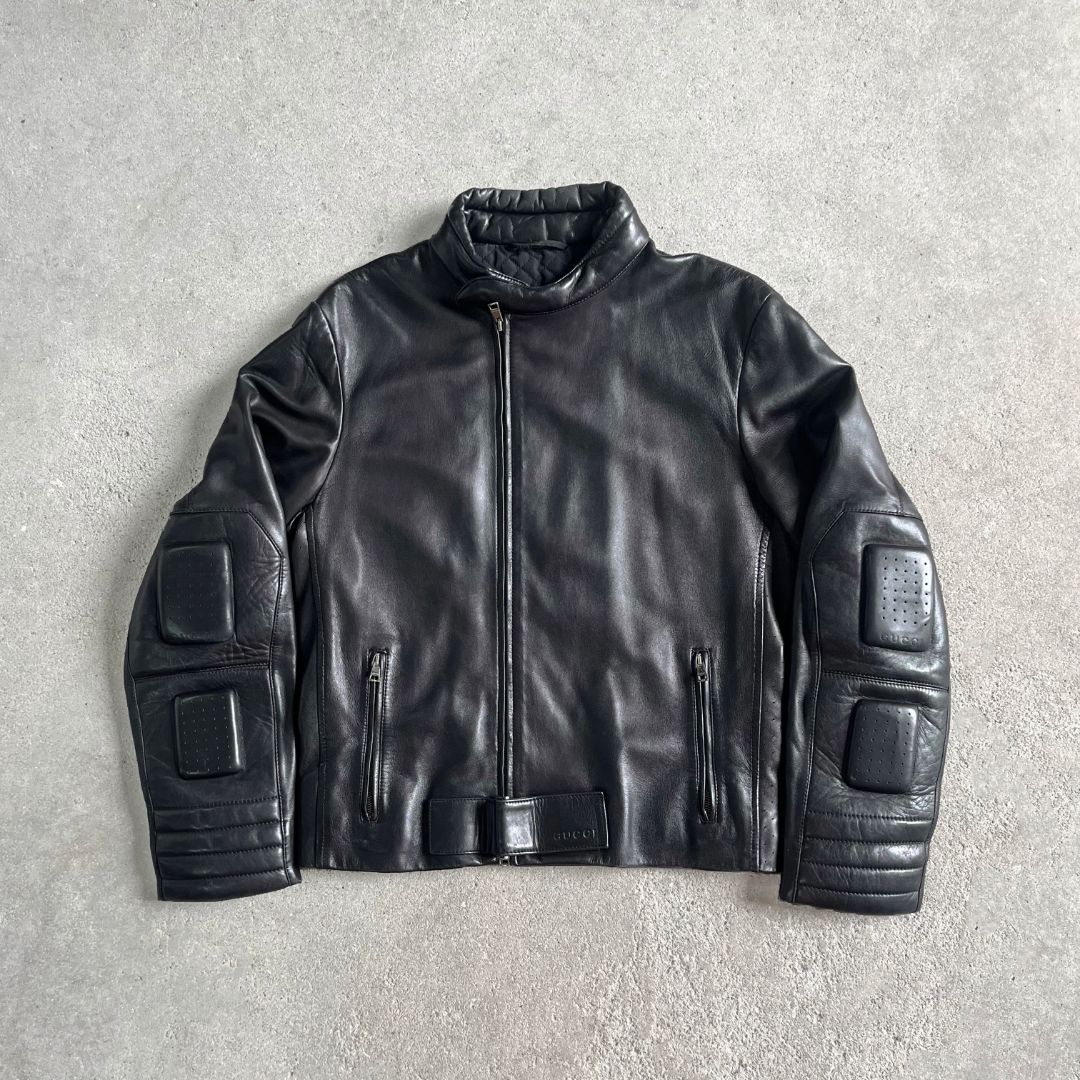 gucci fw01 leather biker jacket by tom ford by GUCCI in size S from COATS & JACKETS category