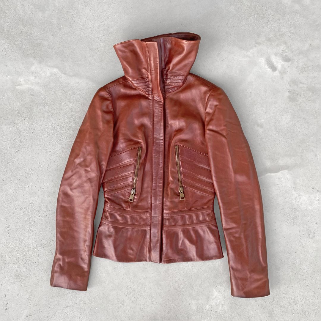 gucci by tom ford fw01 structured leather jacket by GUCCI in size M from COATS & JACKETS category