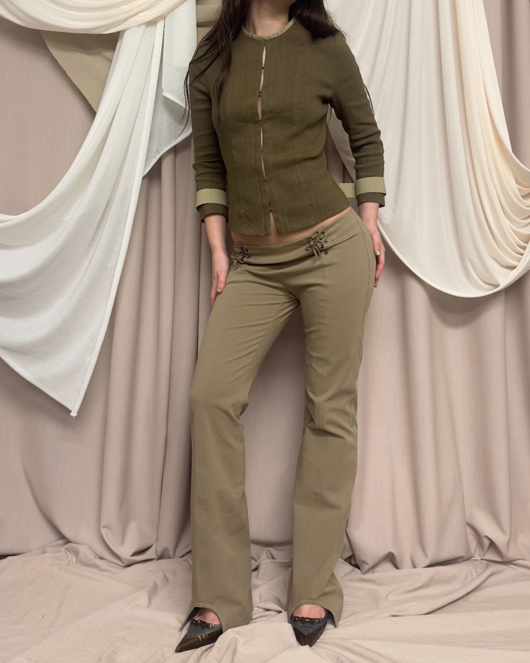 KHAKI TAILORED SHIRT by Plein Sud by PLEIN SUD in size M from COATS & JACKETS category