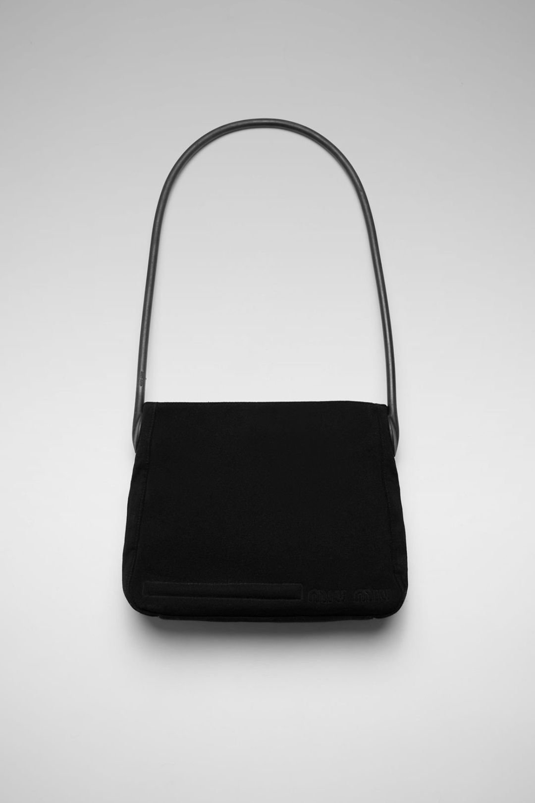 Black Neoprene Handbag by MIU MIU in size ONE SIZE from BAGS category