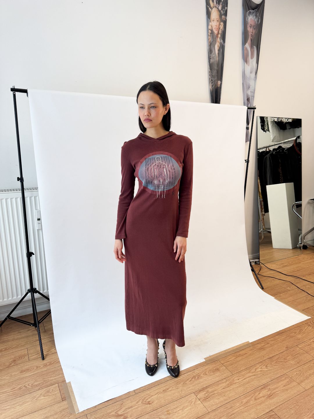 Jean Paul Gaultier Hooded Maxi Dress by JEAN PAUL GAULTIER in size L from DRESSES category