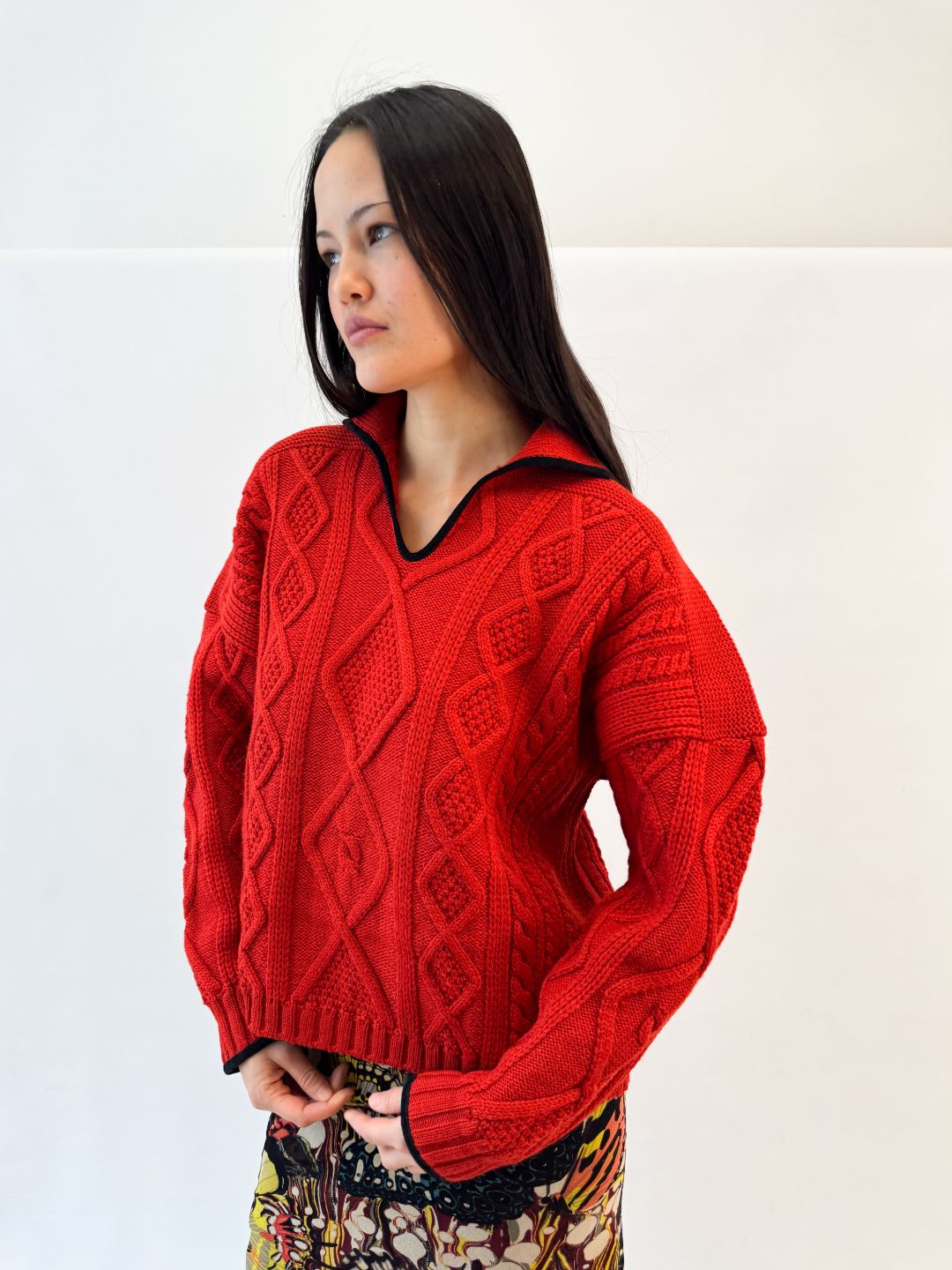 Jean Paul Gaultier 1980s Sailor Cable Knit by JEAN PAUL GAULTIER in size L from KNITWEAR category